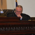 Judge Frank D. Celebrezze, Jr., one of the judges presiding over the criminal appeal heard at C-M during its orientation week for first-year law students, is pictured above.